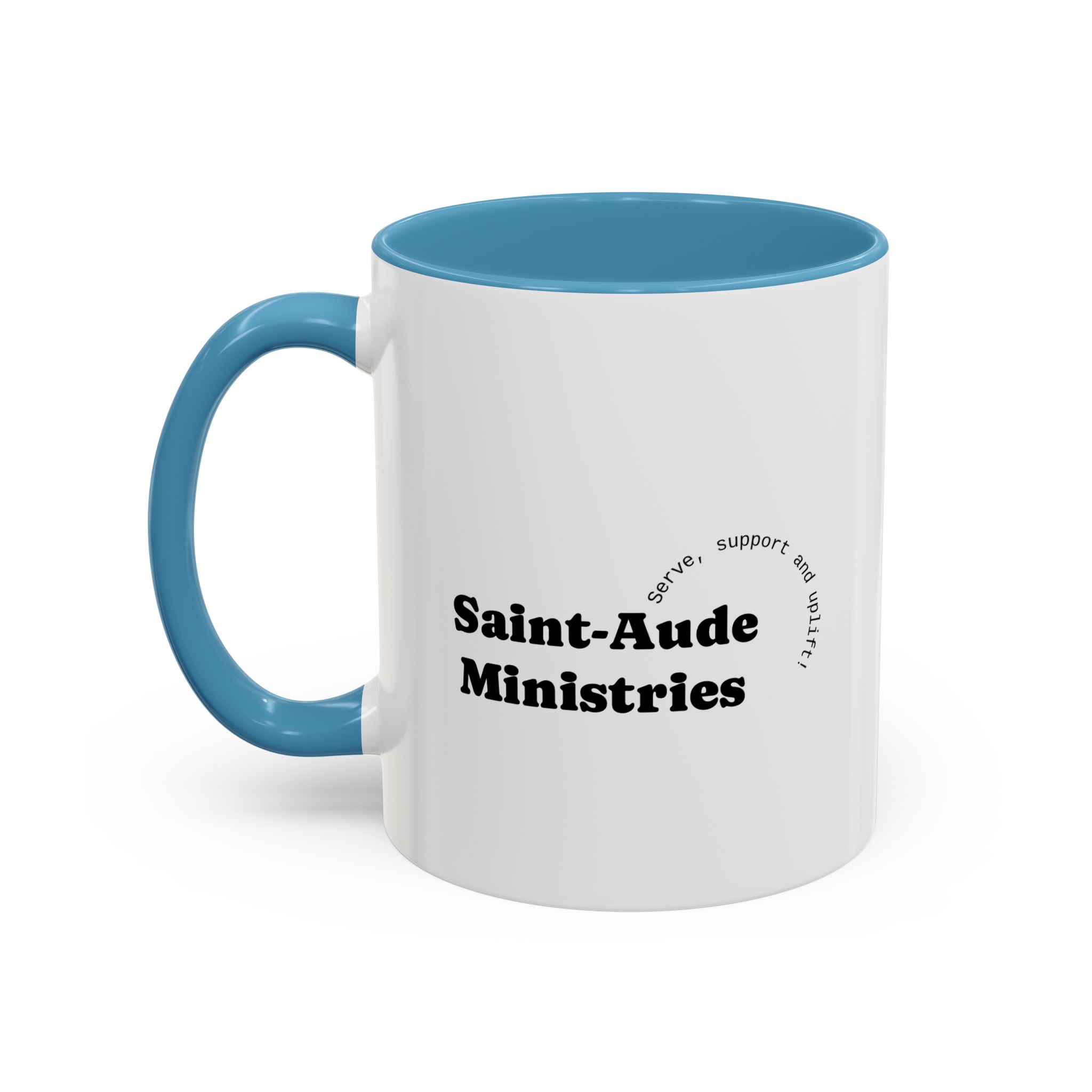 Saint-Aude Ministries Accent Coffee Mug — 11/15oz Black-Trim Ceramic Mug - Image 19