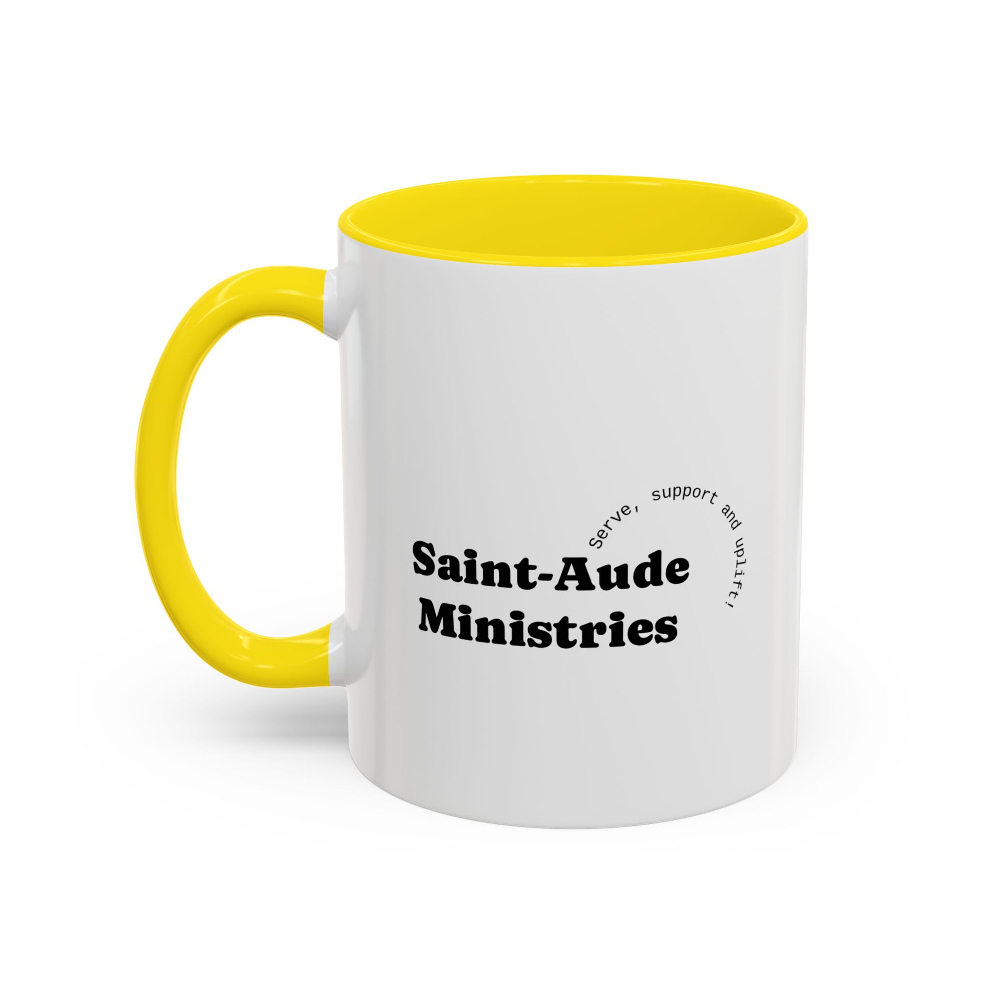 Saint-Aude Ministries Accent Coffee Mug — 11/15oz Black-Trim Ceramic Mug - Image 27