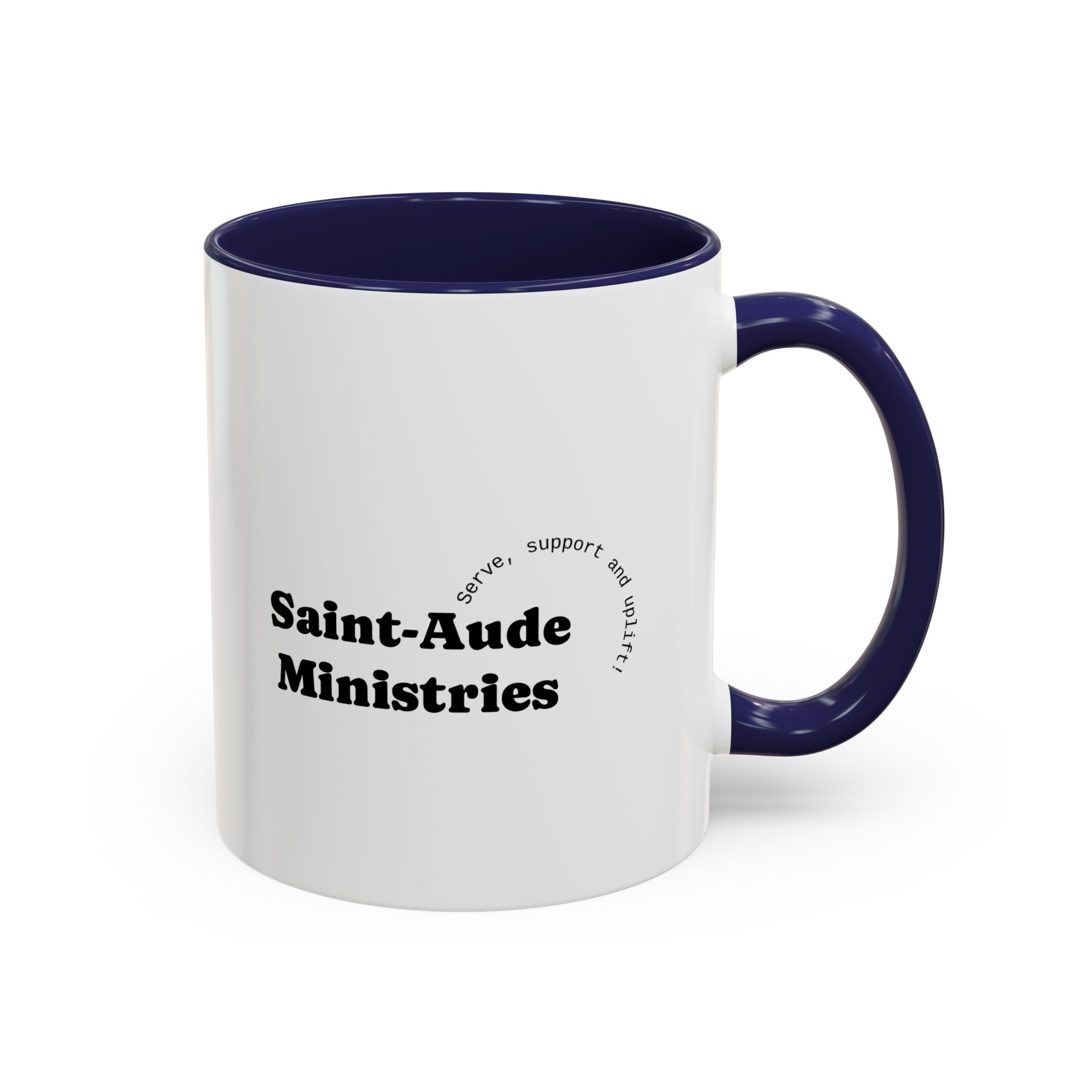 Saint-Aude Ministries Accent Coffee Mug — 11/15oz Black-Trim Ceramic Mug - Image 6