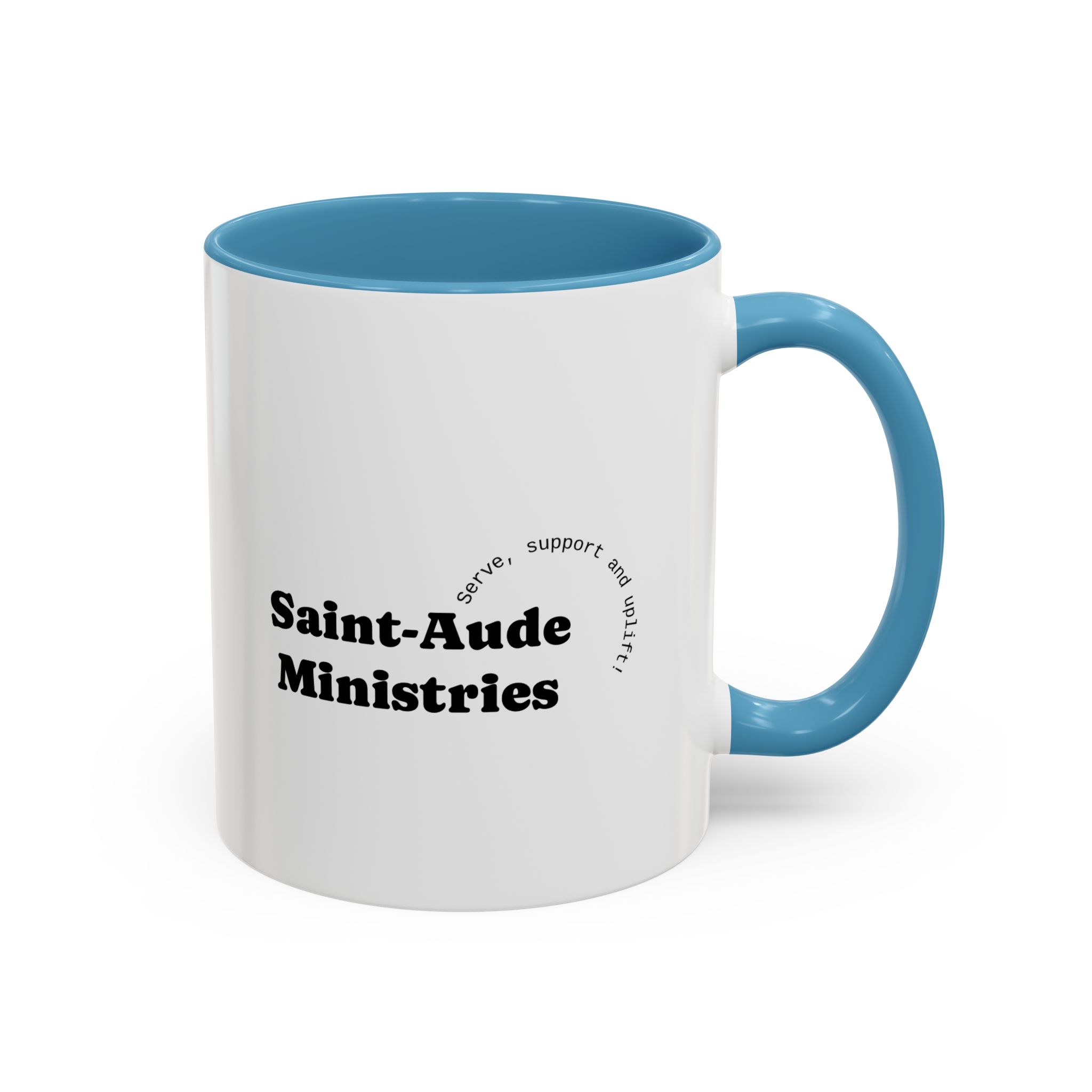 Saint-Aude Ministries Accent Coffee Mug — 11/15oz Black-Trim Ceramic Mug - Image 18