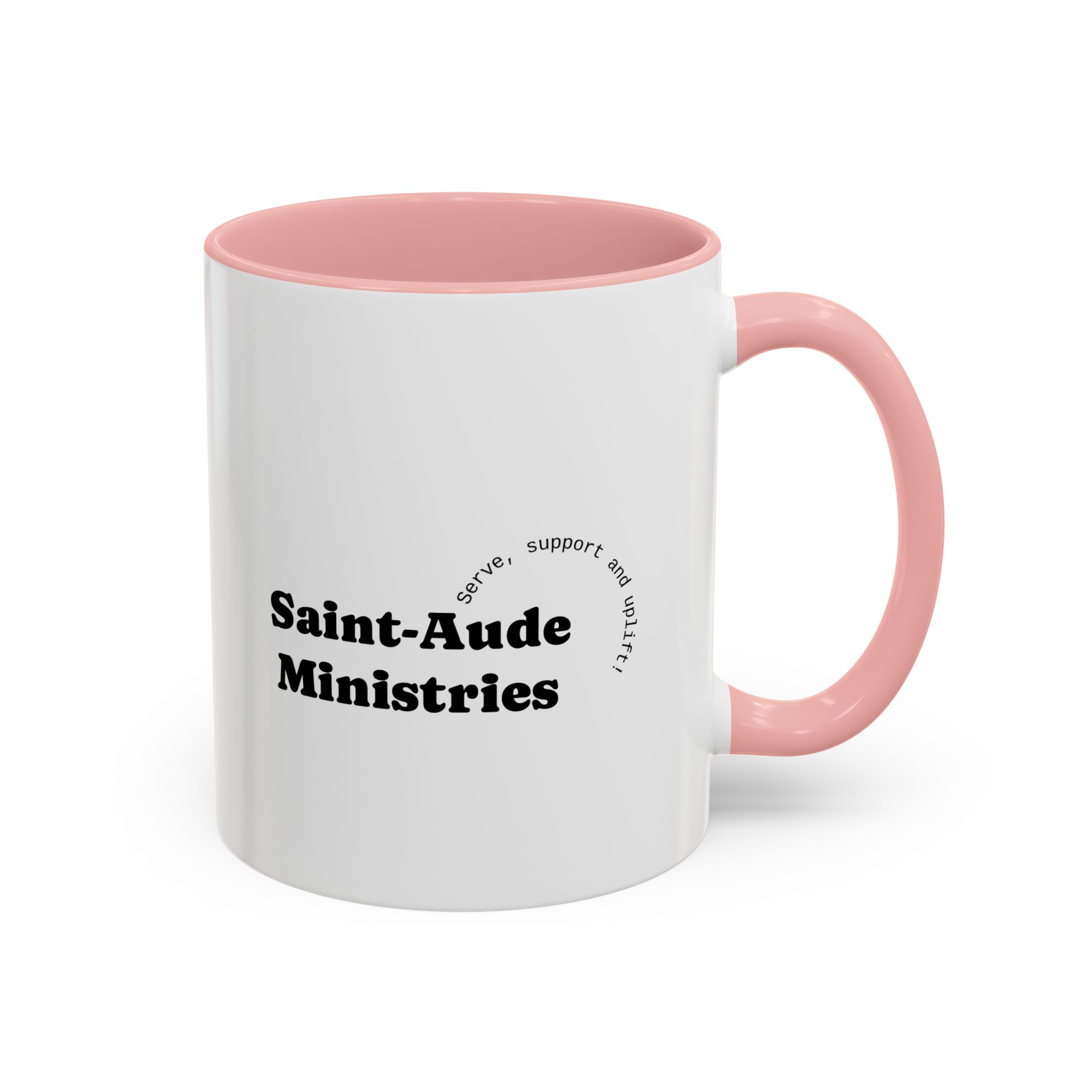 Saint-Aude Ministries Accent Coffee Mug — 11/15oz Black-Trim Ceramic Mug - Image 10