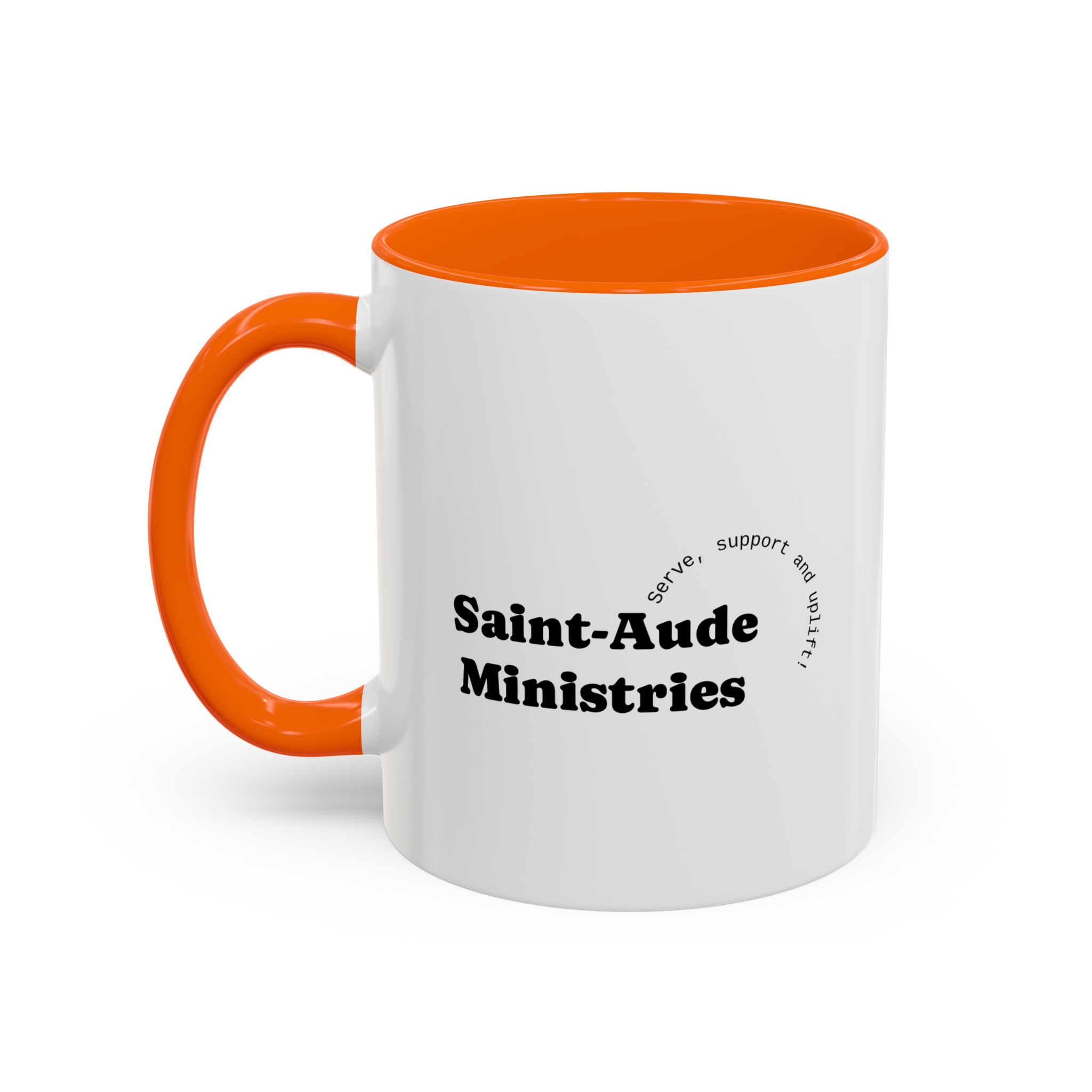Saint-Aude Ministries Accent Coffee Mug — 11/15oz Black-Trim Ceramic Mug - Image 23
