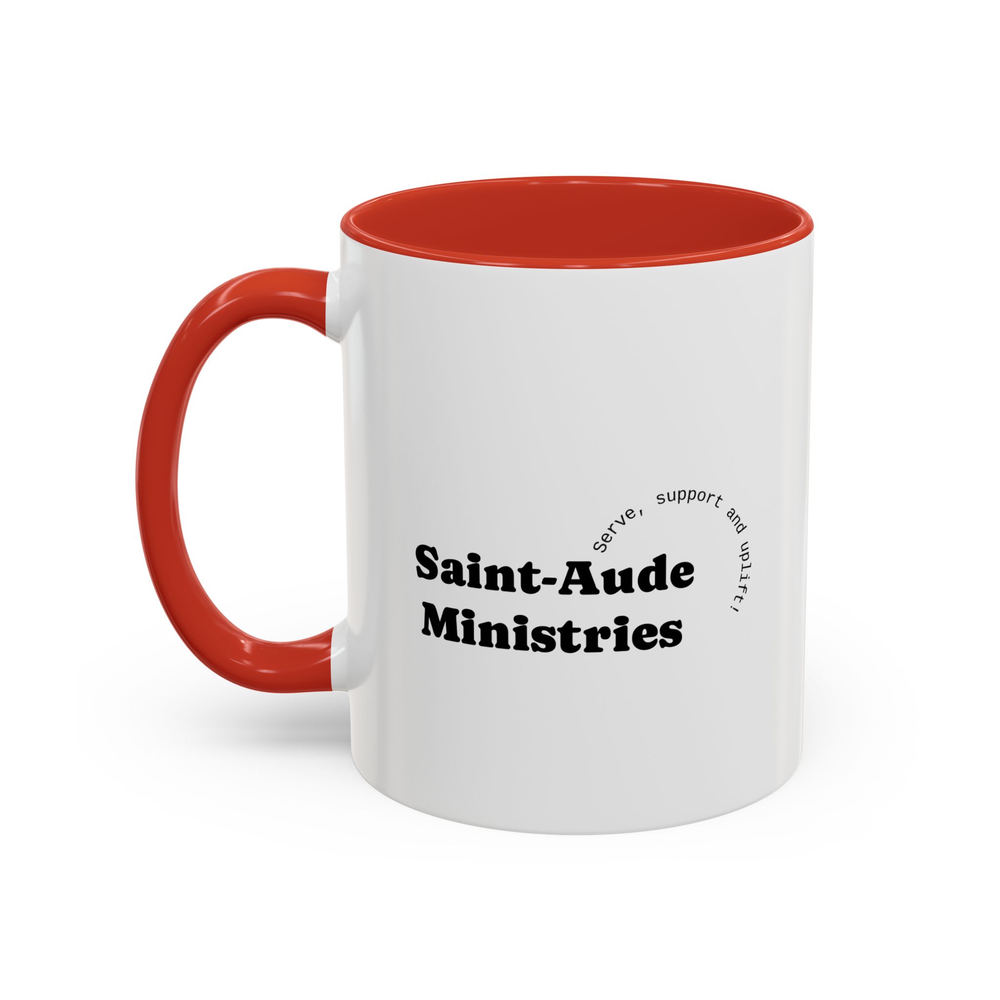 Saint-Aude Ministries Accent Coffee Mug — 11/15oz Black-Trim Ceramic Mug - Image 15