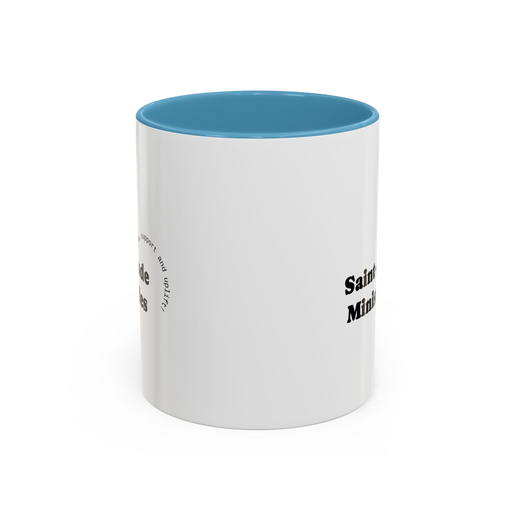 Saint-Aude Ministries Accent Coffee Mug — 11/15oz Black-Trim Ceramic Mug - Image 17