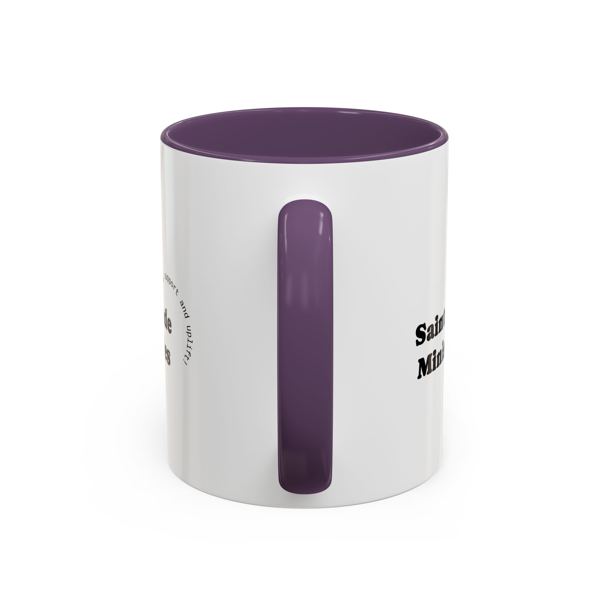 Saint-Aude Ministries Accent Coffee Mug — 11/15oz Black-Trim Ceramic Mug - Image 36