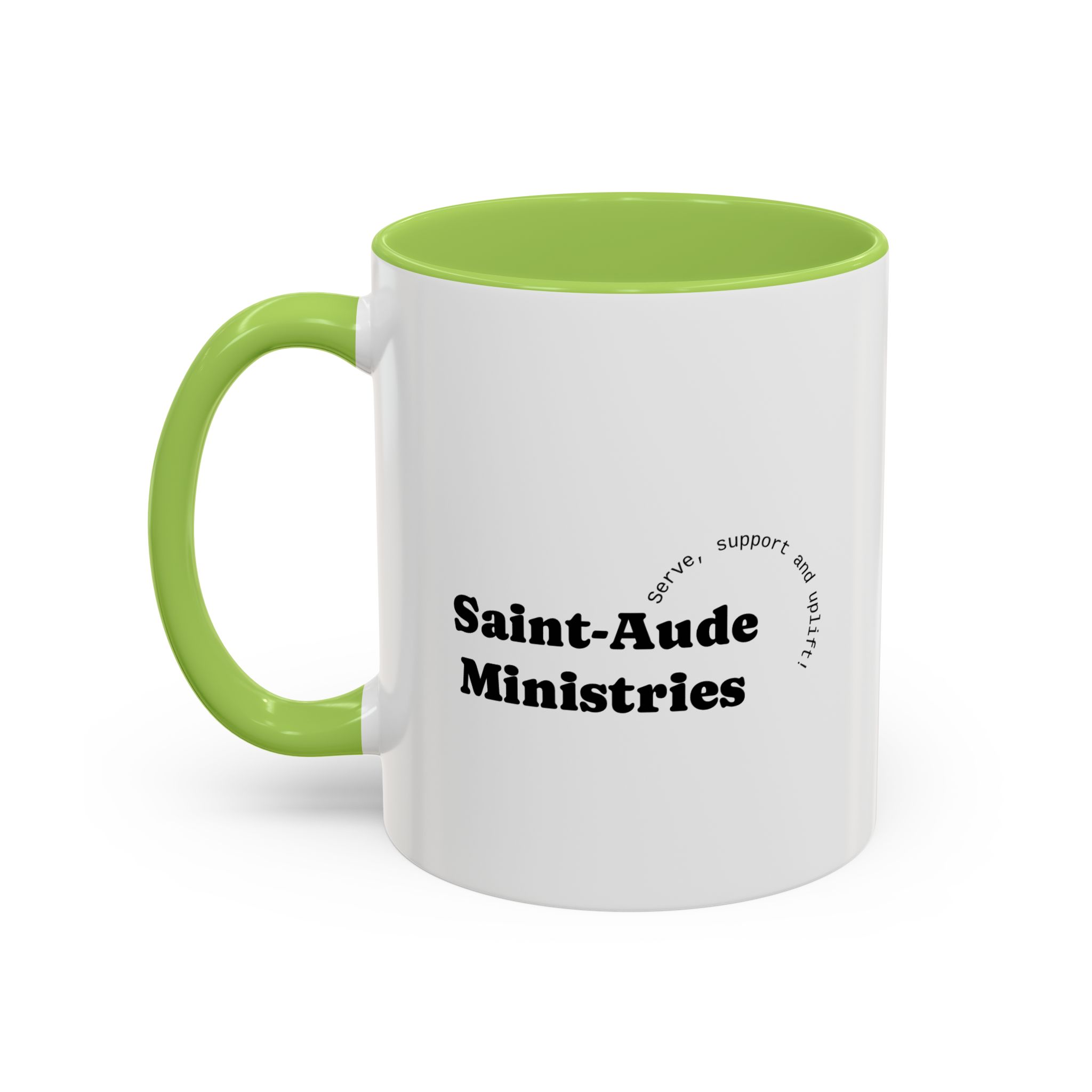 Saint-Aude Ministries Accent Coffee Mug — 11/15oz Black-Trim Ceramic Mug - Image 31