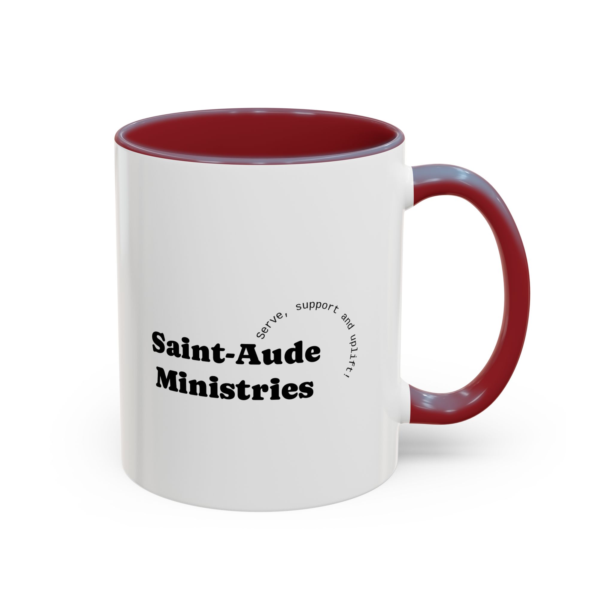 Saint-Aude Ministries Accent Coffee Mug — 11/15oz Black-Trim Ceramic Mug - Image 38