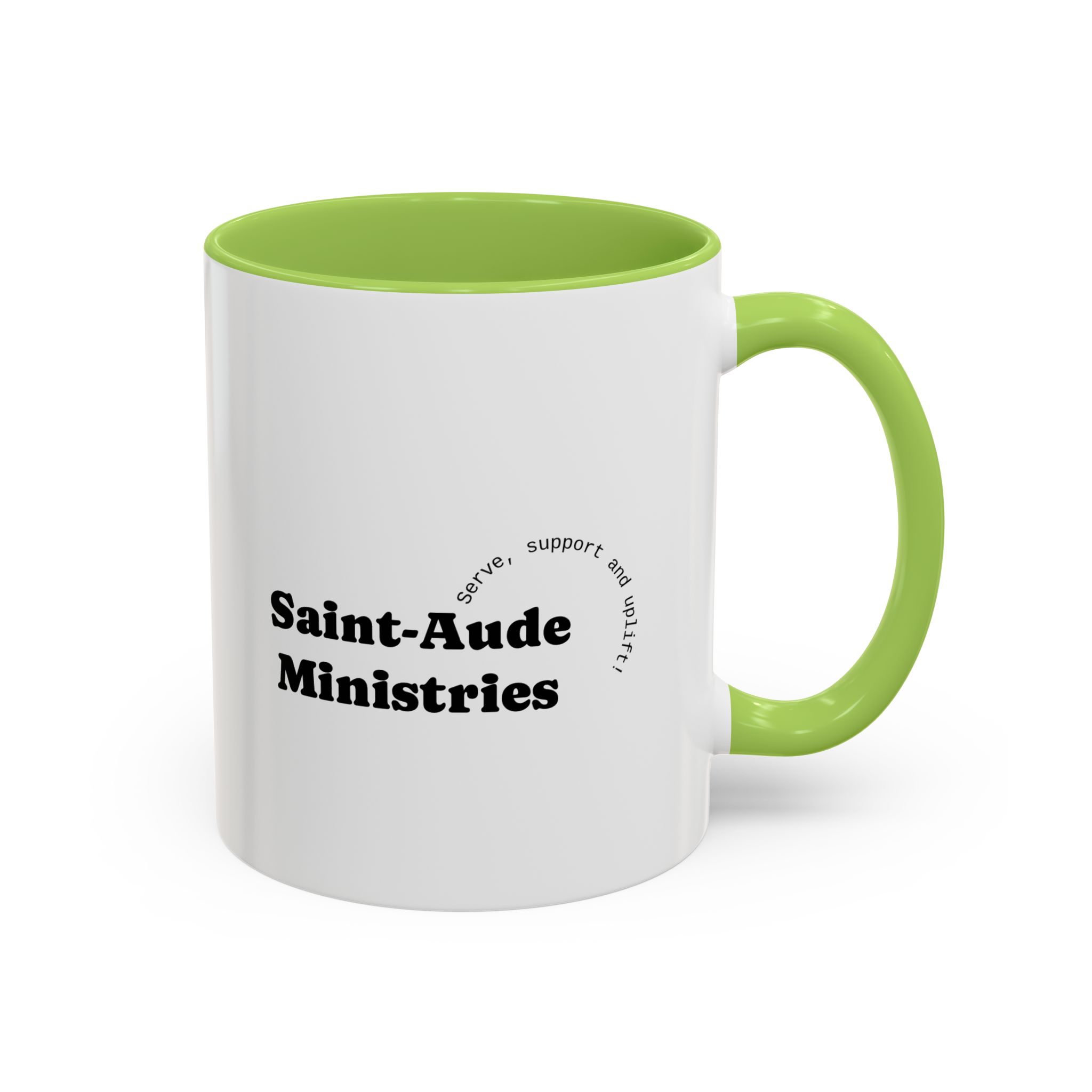 Saint-Aude Ministries Accent Coffee Mug — 11/15oz Black-Trim Ceramic Mug - Image 30