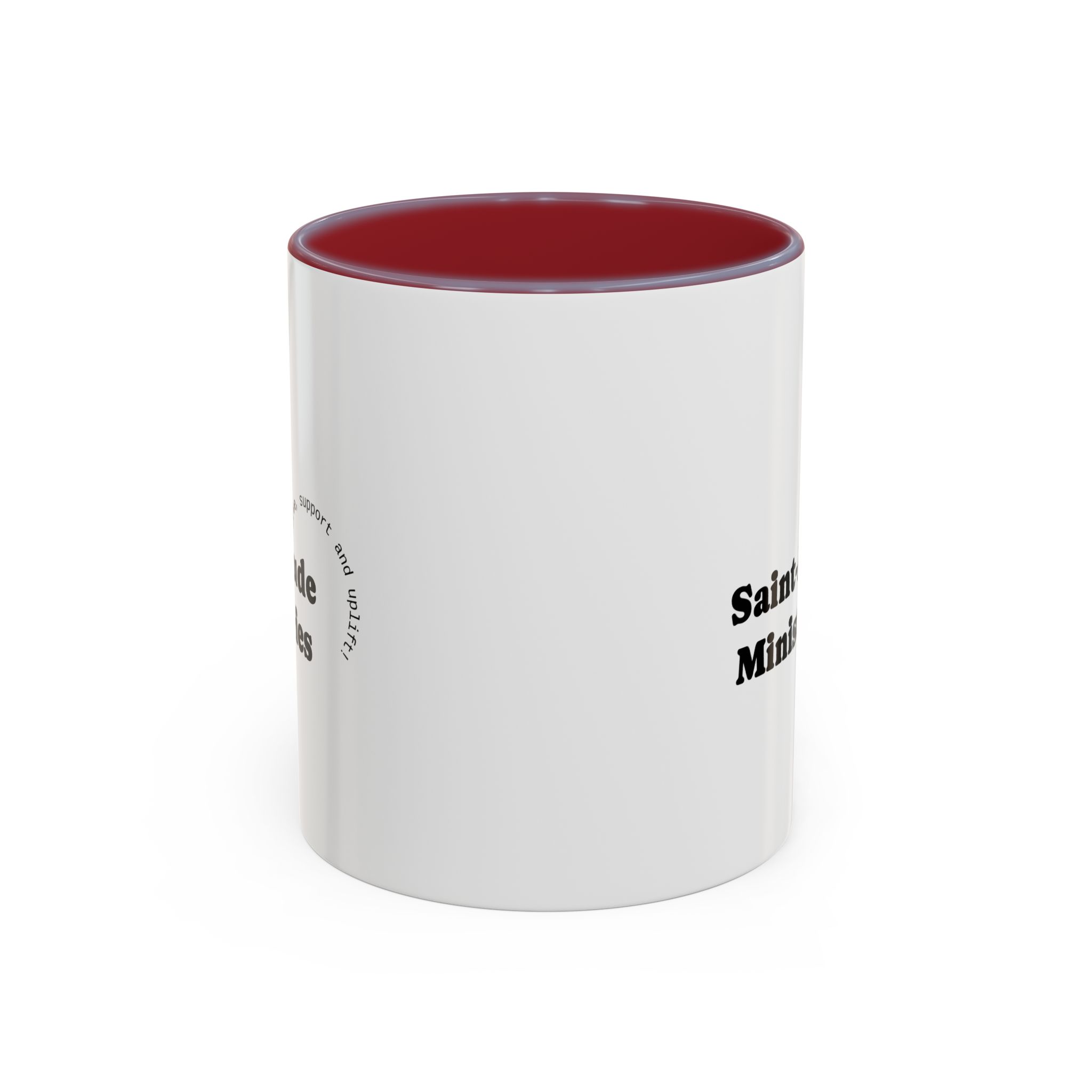 Saint-Aude Ministries Accent Coffee Mug — 11/15oz Black-Trim Ceramic Mug - Image 37