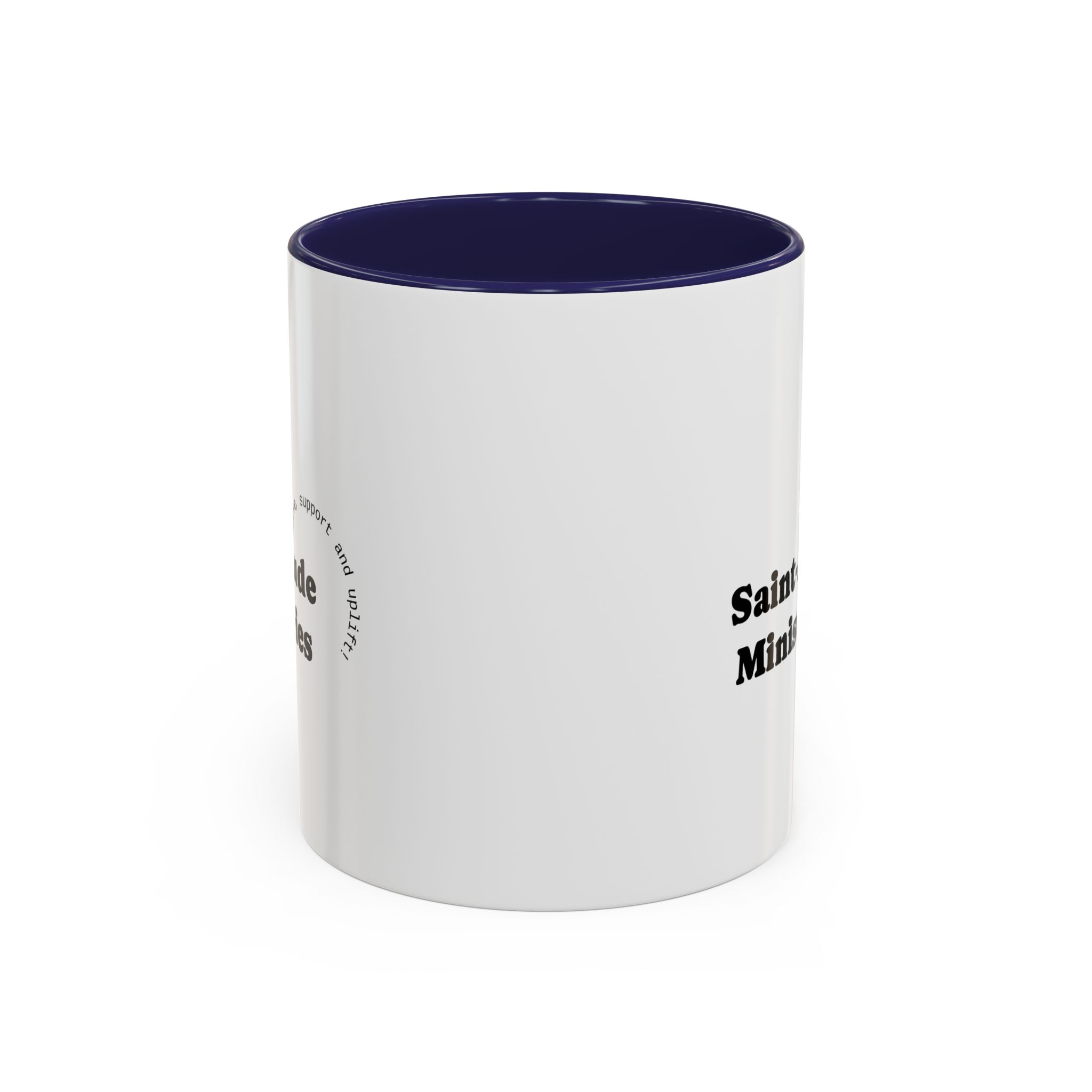 Saint-Aude Ministries Accent Coffee Mug — 11/15oz Black-Trim Ceramic Mug - Image 5