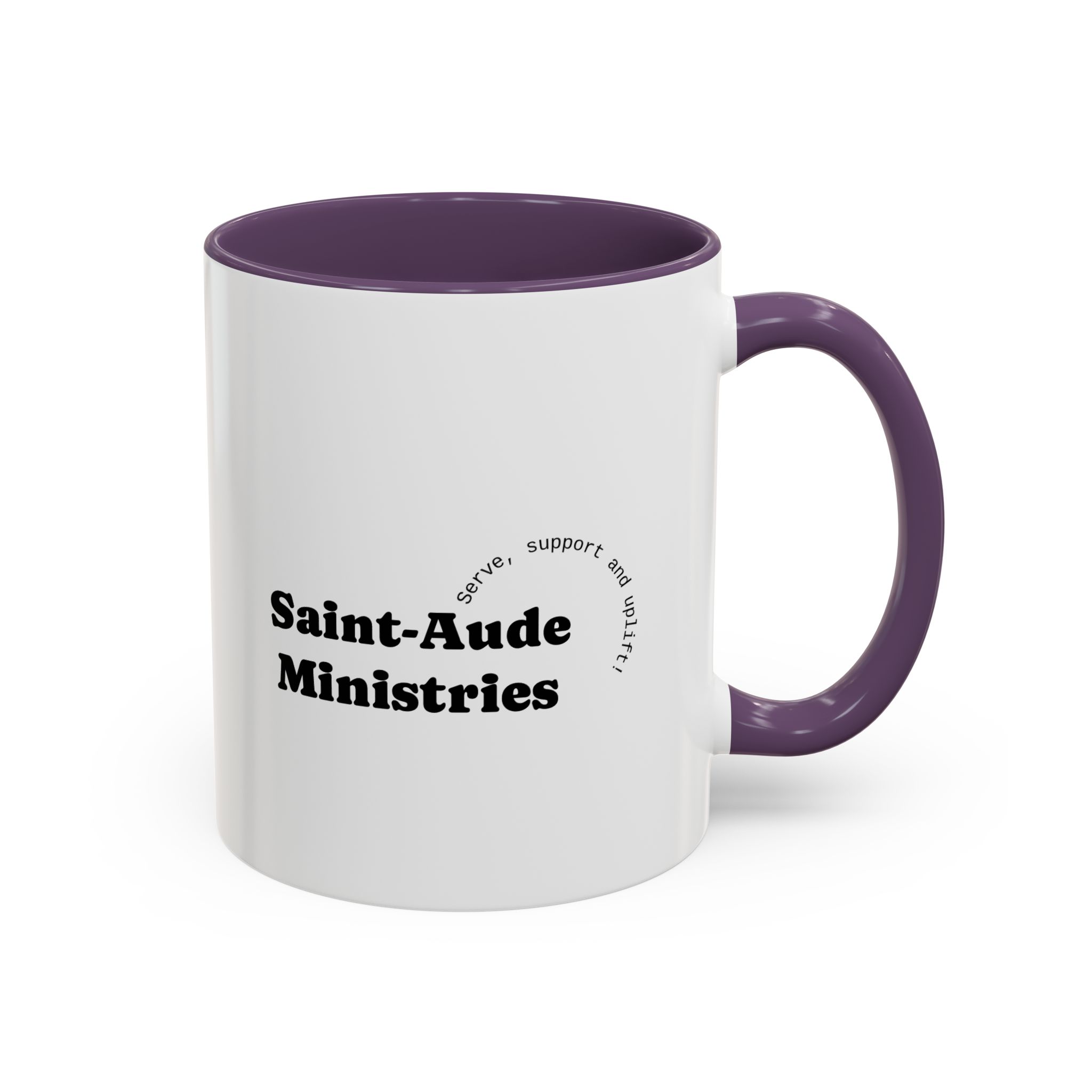 Saint-Aude Ministries Accent Coffee Mug — 11/15oz Black-Trim Ceramic Mug - Image 34