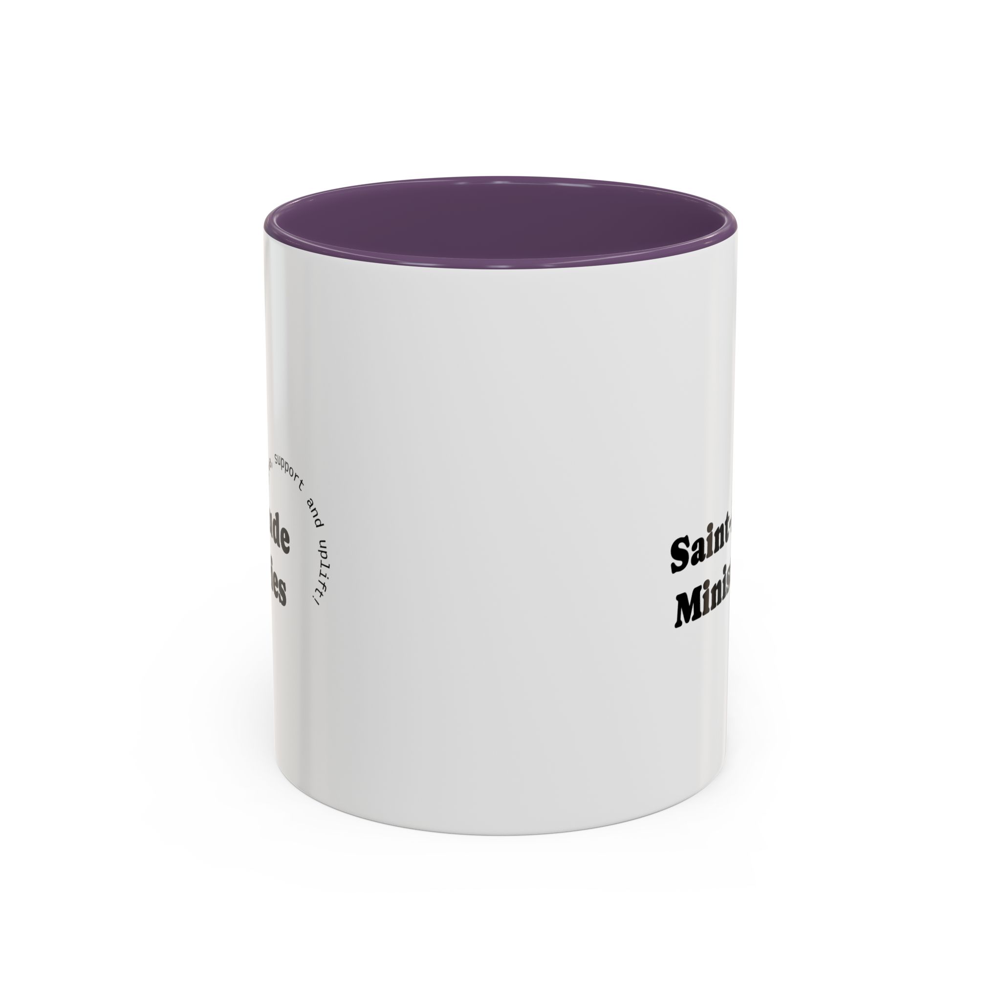 Saint-Aude Ministries Accent Coffee Mug — 11/15oz Black-Trim Ceramic Mug - Image 33