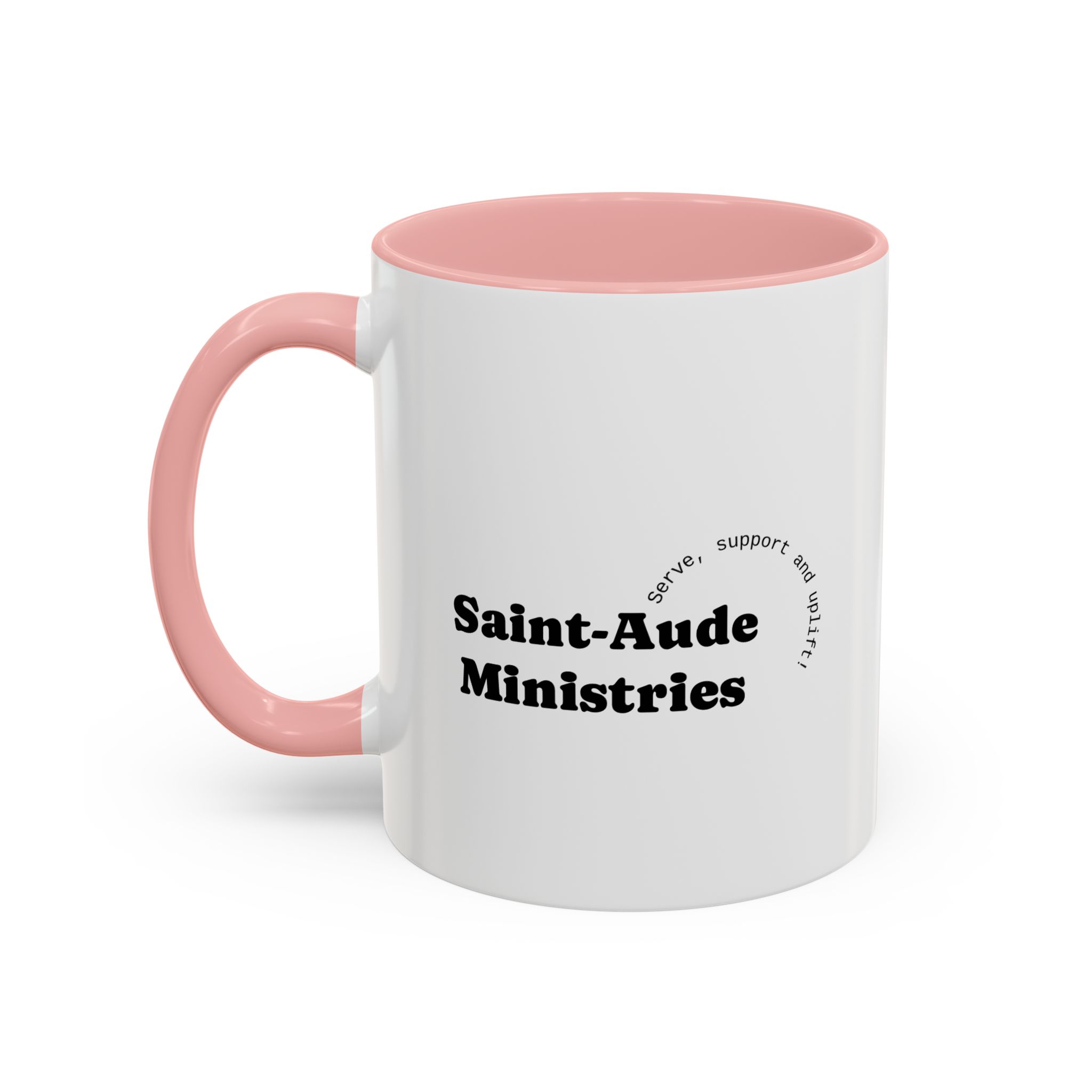 Saint-Aude Ministries Accent Coffee Mug — 11/15oz Black-Trim Ceramic Mug - Image 11