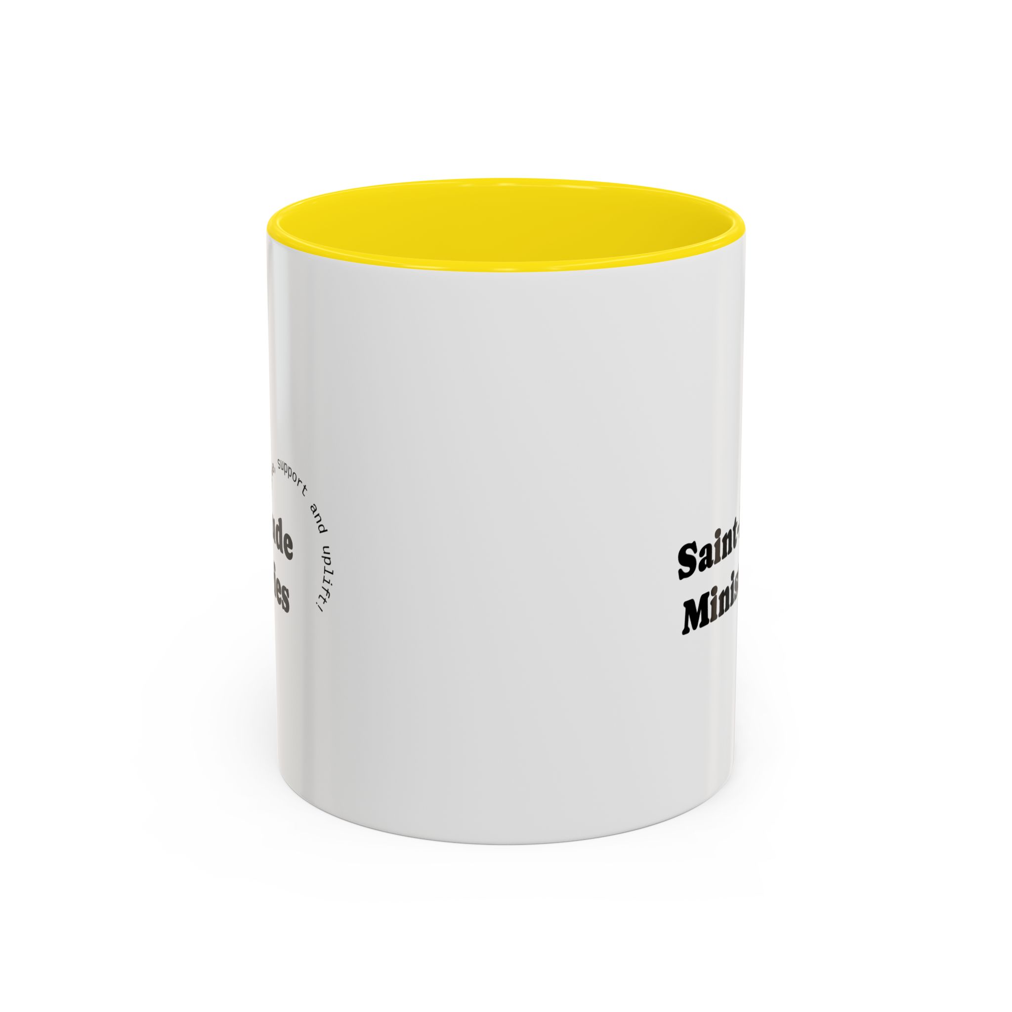 Saint-Aude Ministries Accent Coffee Mug — 11/15oz Black-Trim Ceramic Mug - Image 25
