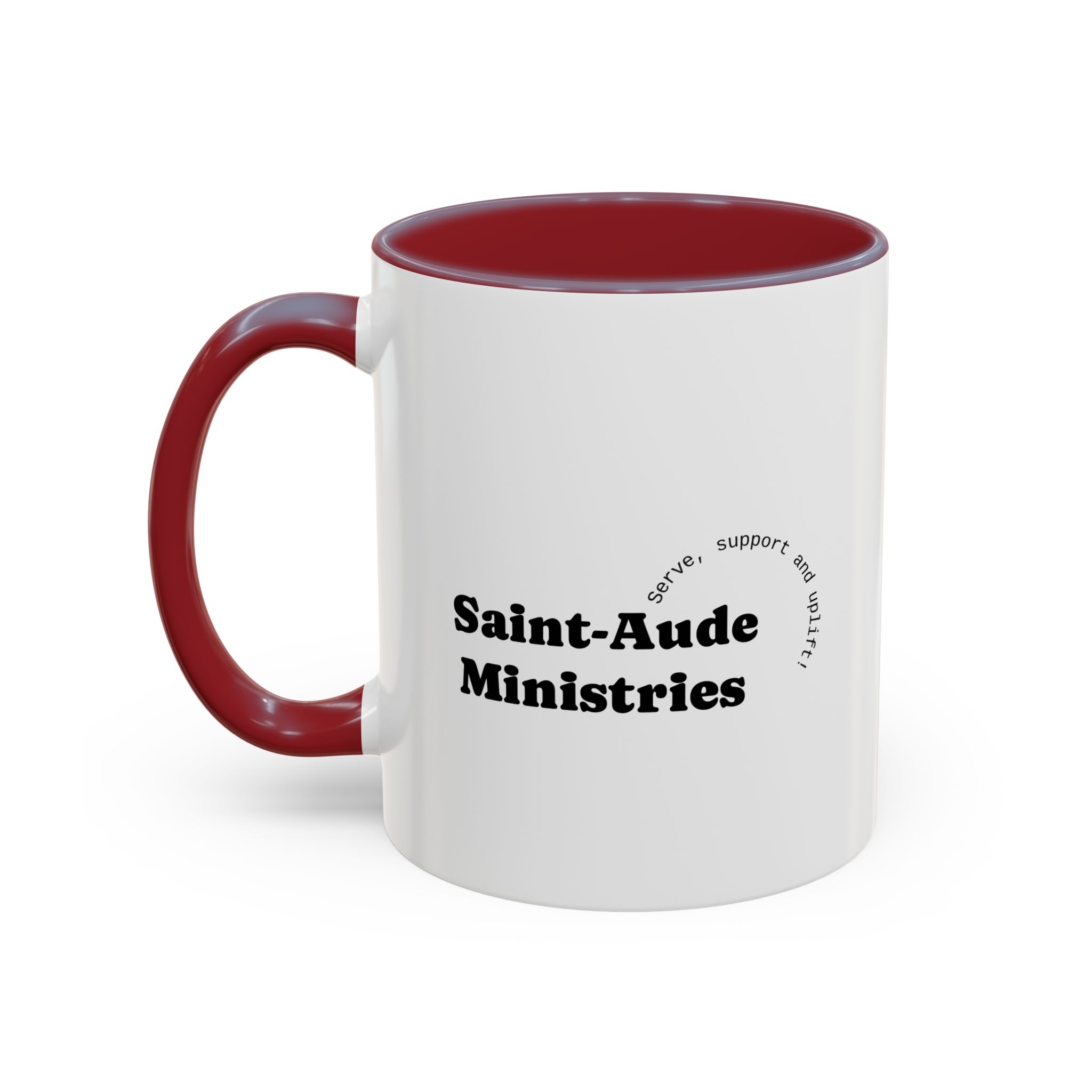 Saint-Aude Ministries Accent Coffee Mug — 11/15oz Black-Trim Ceramic Mug - Image 39